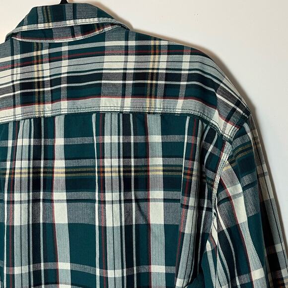 G.H. BASS & CO.  Button Down Shirt Men's Size XXL 100% Cotton Plaid Green - Picture 12 of 15